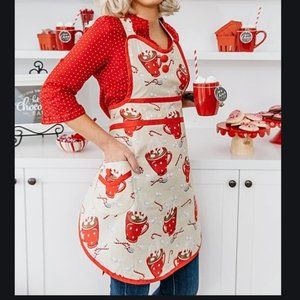 NEW Simply Whimsical Charming Hot Chocolate Apron NWT